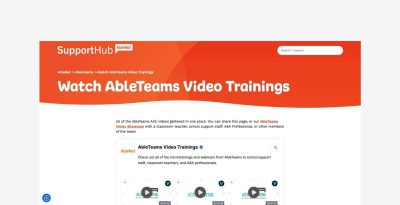 Explore QuickTalker video resources through AbleTeams training materials and support videos.